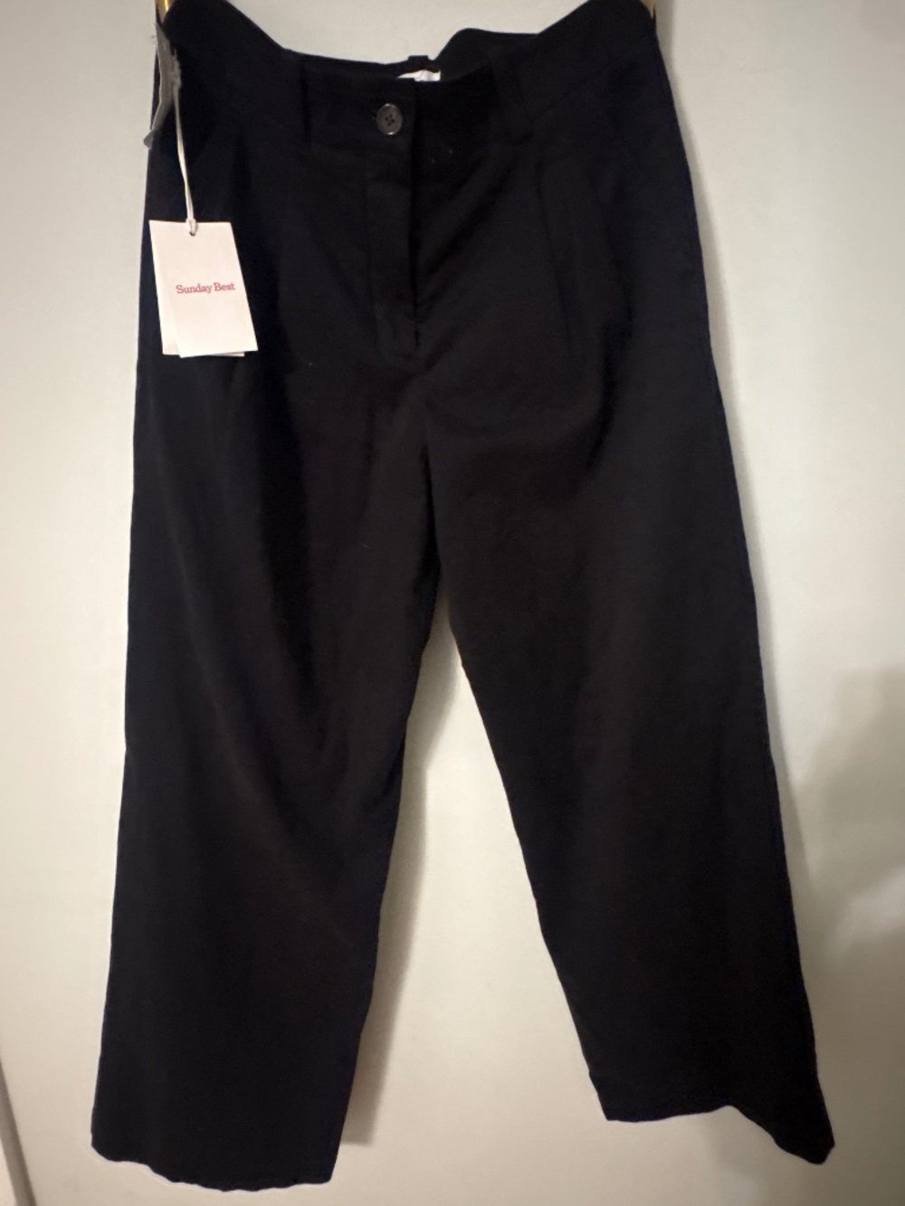 NWT Sunday Best Aritzia Black High Waisted Straight Leg Pants